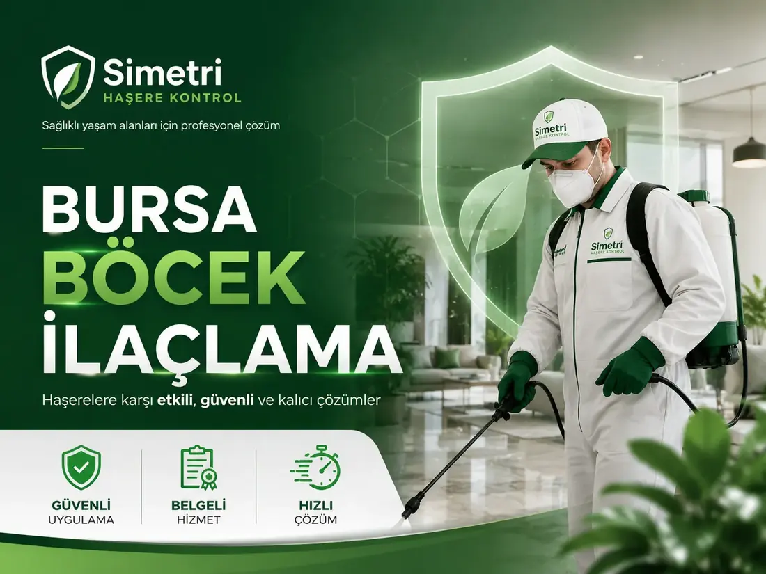 Bursa böcek ilaçlama Simetri Haşere Kontrol hero görseli