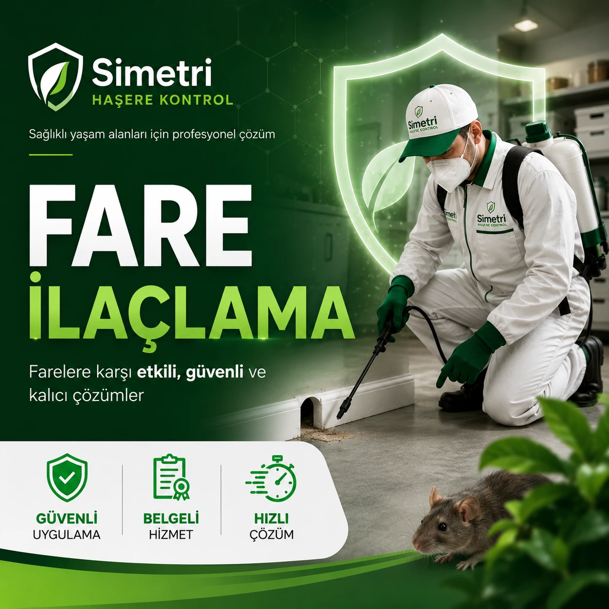Bursa fare ilaçlama ve kemirgen kontrol hizmeti